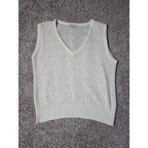 Nan Dorsey Sweater Vest Vintage 100% Acrylic Sleeveless Grandmacore